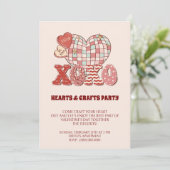 Xoxo Hearts & Crafts-feest Kaart (Staand voorkant)