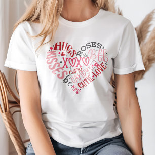 XOXO Hearts Love & Kisses Valentijnsdag T-shirt