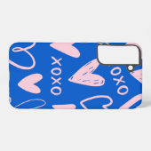 XOXO Hearts Samsung Galaxy 22+ Phone Case Hoesje (Achterkant horizontaal)