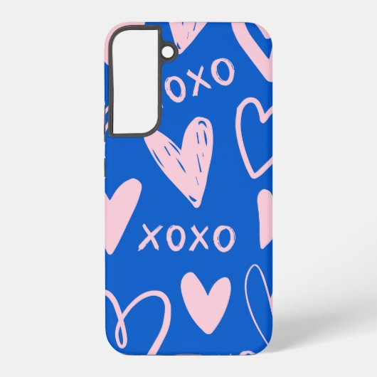 XOXO Hearts Samsung Galaxy 22+ Phone Case Samsung Galaxy Hoesje (Achterkant)