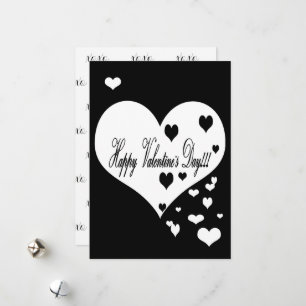 XOXO Holiday-Kaart, warm zwart en wit Feestdagenkaart