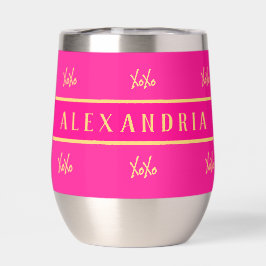 XOXO Hot Pink gepersonaliseerd