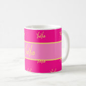 XOXO Hot Pink Typografie Koffiemok (Voorkant rechts)
