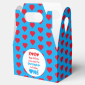 XOXO Hugs en Kisses 1ste verjaardag Bedankdoosjes (Geopend)