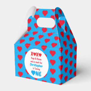 XOXO Hugs en Kisses 1ste verjaardag Bedankdoosjes