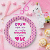 XOXO Hugs en Kisses 1ste verjaardag Papieren Bordje (Feest)