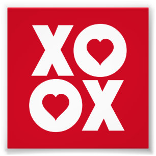XOXO Hugs en Kisses Valentijnsdag Foto Afdruk
