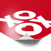 XOXO Hugs en Kisses Valentijnsdag Foto Afdruk (Hoek)