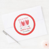 XOXO Hugs en Kisses Valentijnsdag Ronde Sticker (Envelop)