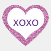XOXO Hugs & Kisses Aangepast gesprek Hoorzittingen Hart Sticker (Voorkant)