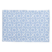 XOXO Hugs & Kisses Blue Cute Modern Pattern Kussensloop (Achterkant)