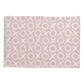 XOXO Hugs & Kisses Dusty Pink Cute Modern Pattern Kussensloop (Achterkant)