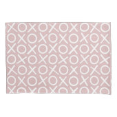 XOXO Hugs & Kisses Dusty Pink Cute Modern Pattern Kussensloop (Voorkant)