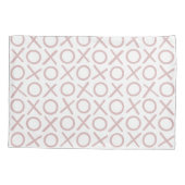 XOXO Hugs & Kisses Dusty Pink White Modern Pattern Kussensloop (Achterkant)