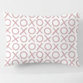 XOXO Hugs & Kisses Dusty Pink White Modern Pattern Kussensloop