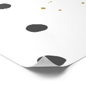 "XOXO" Hugs & Kisses Faux Gold Dot Poster (Hoek)