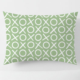 XOXO Hugs & Kisses Green Cute Modern Pattern Kussensloop