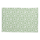 XOXO Hugs & Kisses Green Cute Modern Pattern Kussensloop (Achterkant)