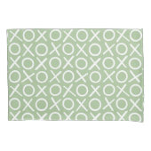 XOXO Hugs & Kisses Green Cute Modern Pattern Kussensloop (Voorkant)