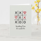 Xoxo Hugs Kisses Love Game Card Kaart (Gele Bloem)