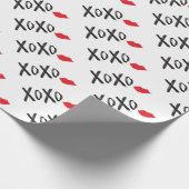 XoXo-Hugs-Kisses-met-Rode-Lips Cadeaupapier (Hoek)
