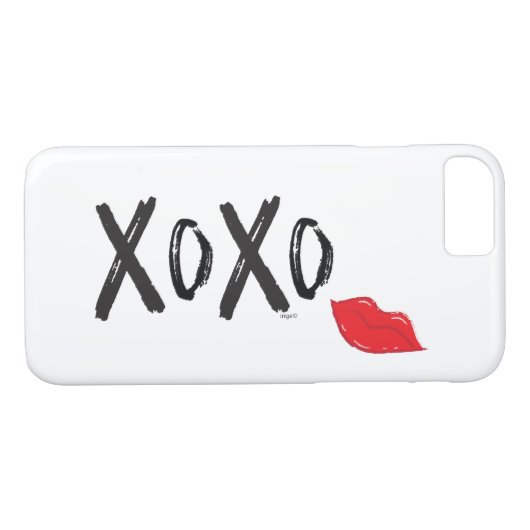 XoXo-Hugs-Kisses-met-Rode-Lips Case-Mate iPhone Case (Achterkant (Horizontaal))