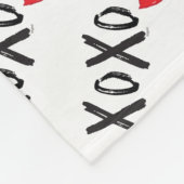 XoXo-Hugs-Kisses-met-Rode-Lips Fleece Deken (Hoek)