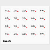 XoXo-Hugs-Kisses-met-Rode-Lips Hart Sticker (Vel)