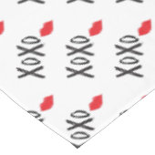 XoXo-Hugs-Kisses-met-Rode-Lips Tafelkleed (Gekanteld)