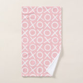 XOXO Hugs & Kisses Monogrammed Pastel Pink Modern Bad Handdoek (Handdoek)