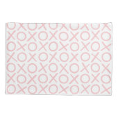 XOXO Hugs & Kisses Pastel Pink White Modern Kussensloop (Achterkant)