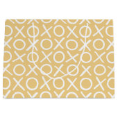 XOXO Hugs & Kisses Yellow Valentine's Brush Script Groot Cadeauzakje (Voorkant)