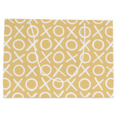 XOXO Hugs & Kisses Yellow Valentine's Brush Script Groot Cadeauzakje (Achterkant)