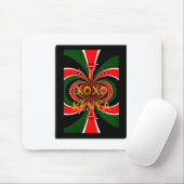 XOXO I Love Kenya Black Red Green National Flag Co Muismat (Met muis)