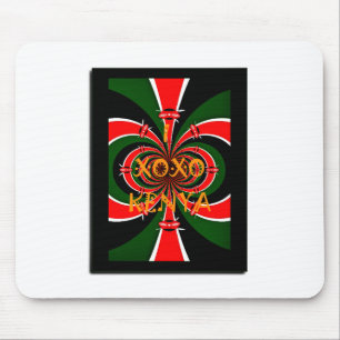 XOXO I Love Kenya Black Red Green National Flag Co Muismat