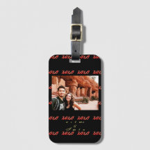 XOXO, ik hou van je! Bagagelabel Aangepaste foto