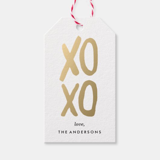 XOXO in wit | CadeauLabels (Voorkant)