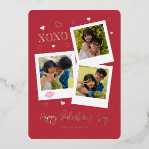 XOXO Instant foto stijl Valentijnsdag Folie Feestdagenkaart
