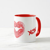 Xoxo Kiss Heart Kiss Lips Mok (Voorkant rechts)