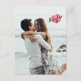 XOXO Kiss voegt uw foto Gepersonaliseerd Briefkaar Briefkaart