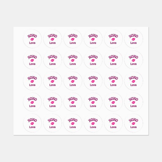 Xoxo Kisses 2024 Labels (Vel)