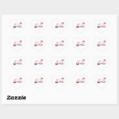 XOXO Kisses Roze Lippen gepersonaliseerd citaat Hart Sticker (Vel)