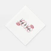 XOXO Kisses Roze Lippen gepersonaliseerd citaat Servet (Hoek)