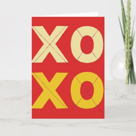 Xoxo Knuffels En Kusjes Kaart (Voorkant)