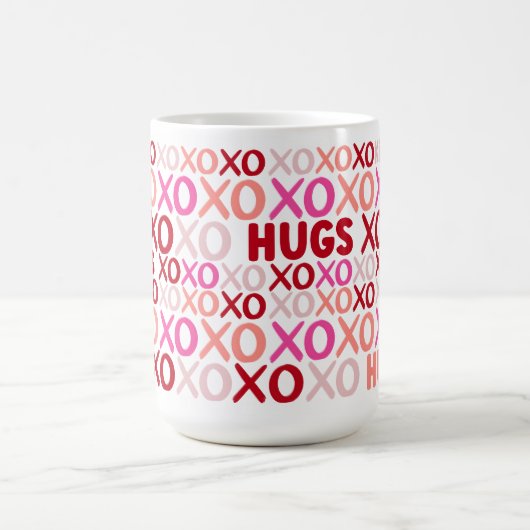 XOXO Knuffels en Kusjes Roze en Rood Schattige Gal Koffiemok (Center)