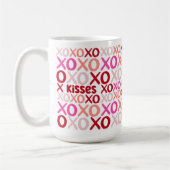 XOXO Knuffels en Kusjes Roze en Rood Schattige Gal Koffiemok (Links)