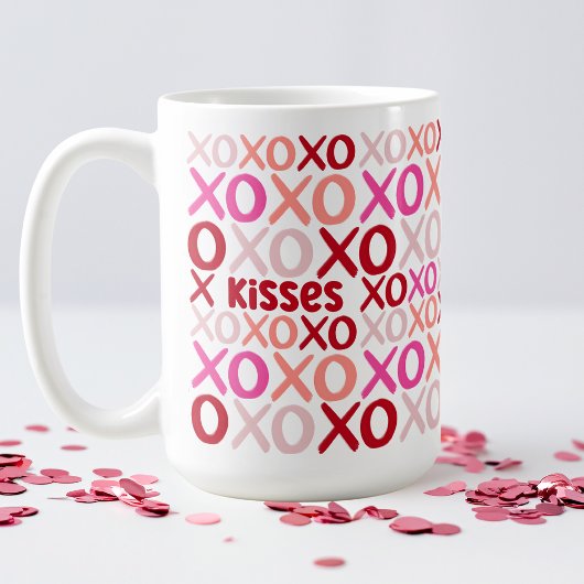 XOXO Knuffels en Kusjes Roze en Rood Schattige Gal Koffiemok