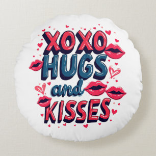 Xoxo knuffels en kusjes voor Valentijnsdag Rond Kussen