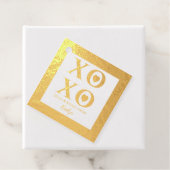 XOXO knuffels en kussen harten goudfolie Bedankjes Labels (Met doos)