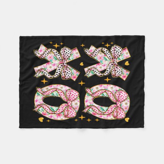 Xoxo knuffels en kussenharten houden van coquette  fleece deken (Voorkant (Horizontaal))